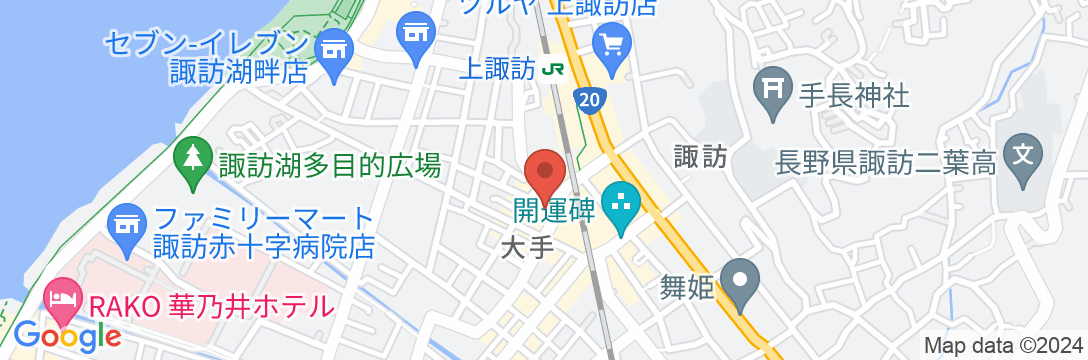 諏訪シティホテル成田屋の地図