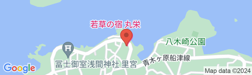富士河口湖温泉 若草の宿 丸栄の地図