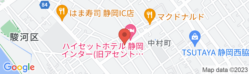 ハイセットホテル静岡インター(旧:アセントプラザホテル静岡)の地図