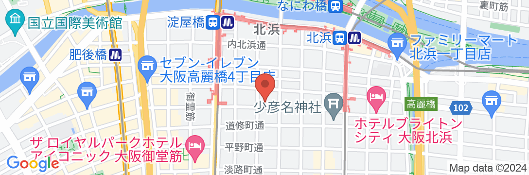 アパホテル〈淀屋橋駅前〉の地図