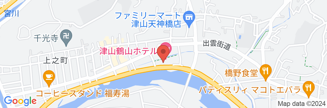 津山鶴山ホテルの地図