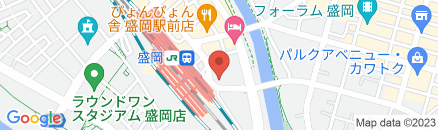 ホテルルートイン盛岡駅前の地図