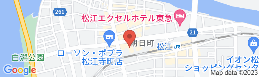 グリーンリッチホテル松江駅前 人工温泉・二股湯の華の地図