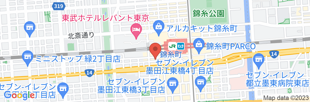 ホテルファミーINN・錦糸町の地図