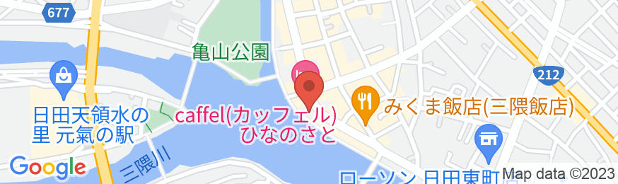 日田温泉 亀山亭ホテルの地図