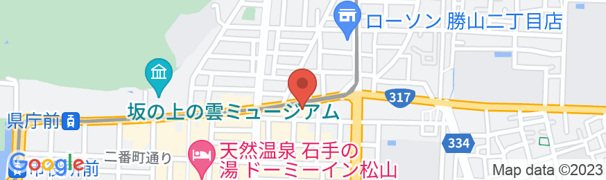 東横INN松山一番町の地図