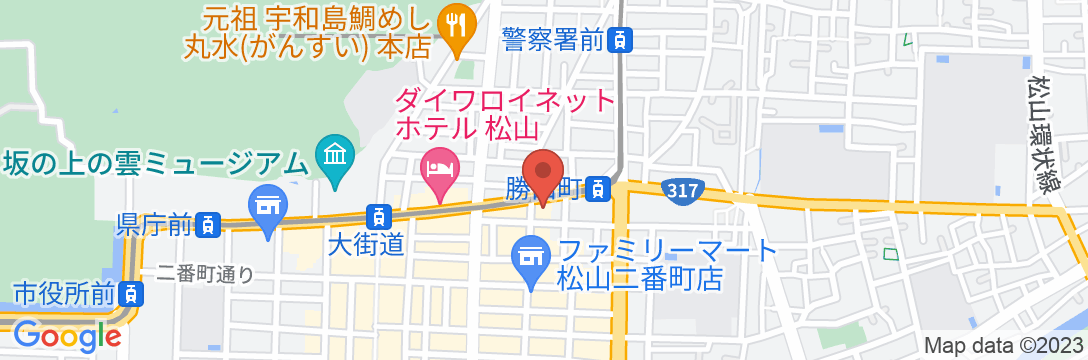 東横INN松山一番町の地図