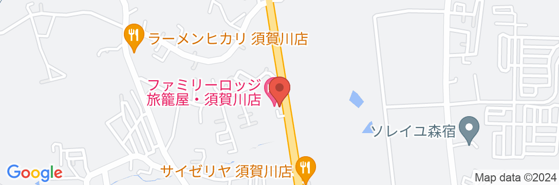 ファミリーロッジ旅籠屋・須賀川店の地図