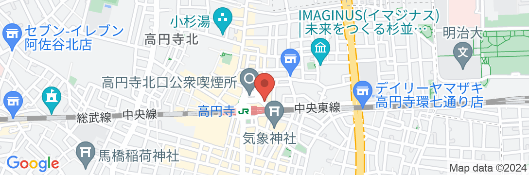 ホテルアークタワー高円寺の地図