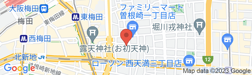 イーホテル大阪梅田(旧ザ・ホテルノース大阪)の地図