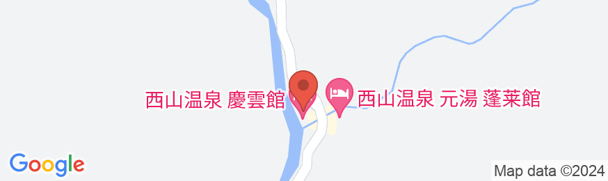 西山温泉 全館源泉掛け流しの宿 慶雲館の地図