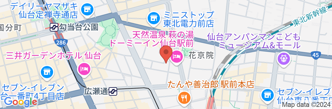 東横INN仙台西口広瀬通の地図