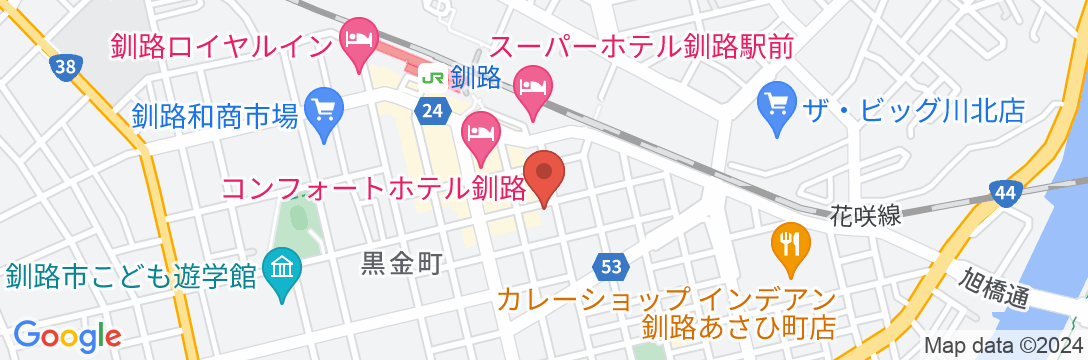 ホテルエリアワン釧路(ホテルエリアワングループ)の地図
