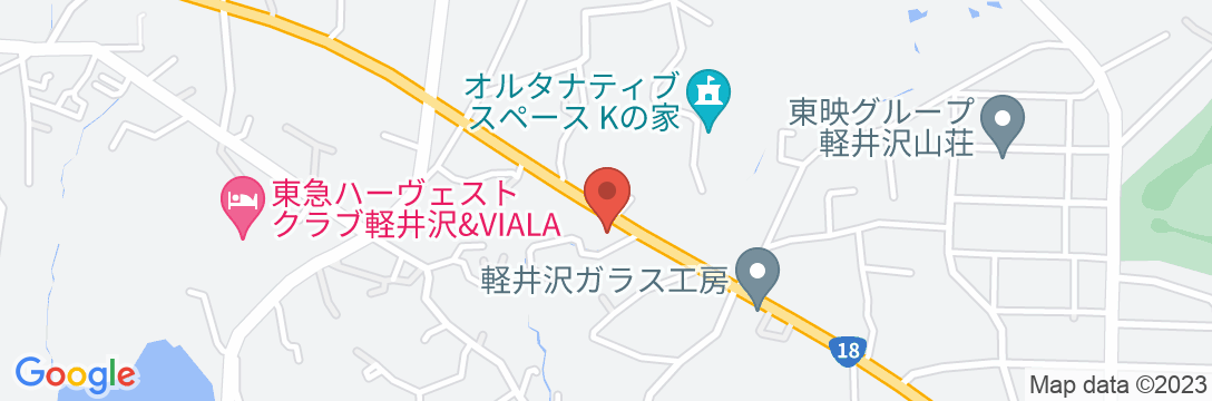 ホテル プティ・リヴィエール軽井沢の地図