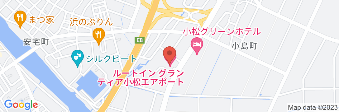 小松天然温泉ルートイングランティア小松エアポートの地図