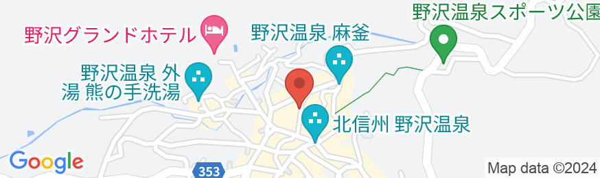野沢温泉 山田屋旅館の地図