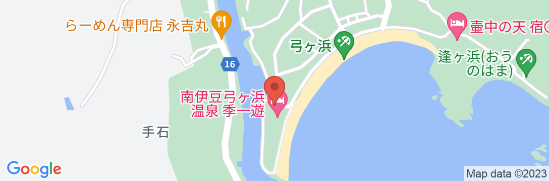 南伊豆弓ヶ浜温泉 季一遊の地図