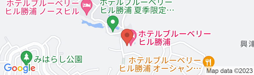 ホテル ブルーベリーヒル勝浦の地図
