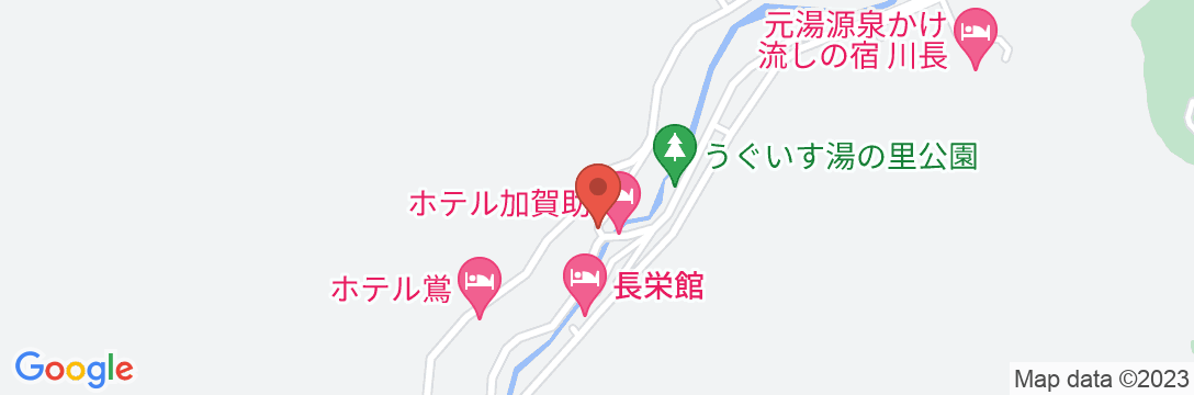 鶯宿温泉 ホテル加賀助の地図