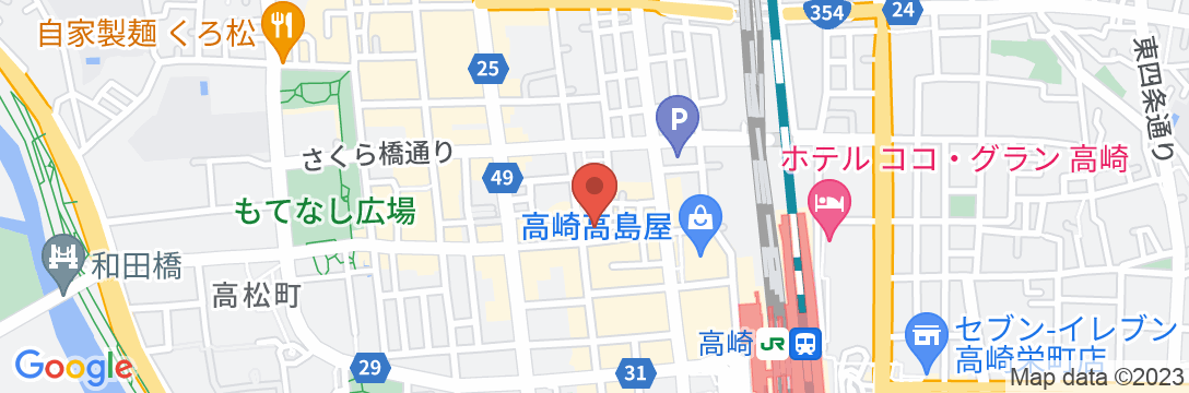 高崎駅前プラザホテル(BBHホテルグループ)の地図
