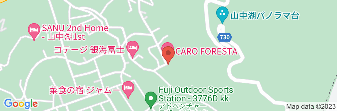 ペットと泊まる CARO FORESTAの地図