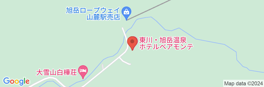 東川・旭岳温泉 ホテルベアモンテの地図