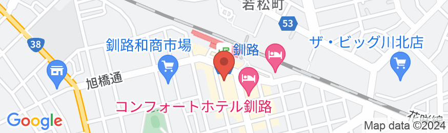 ホテルルートイン釧路駅前の地図
