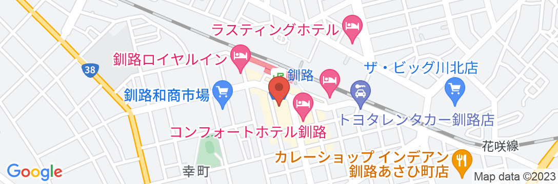 ホテルルートイン釧路駅前の地図