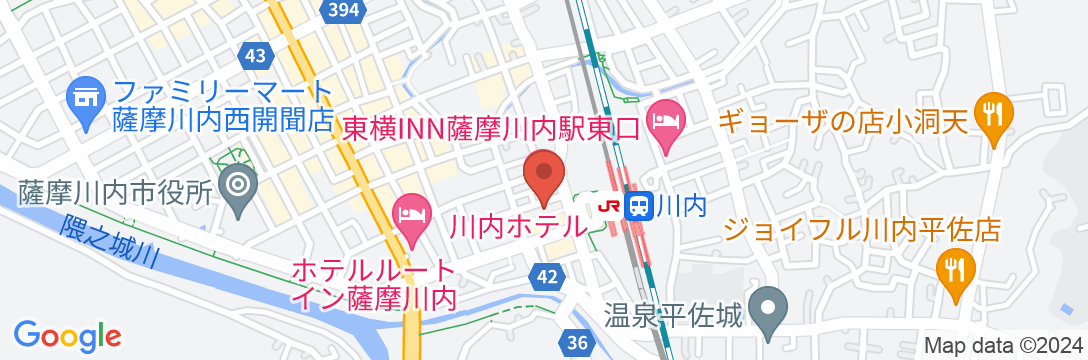 川内ホテルの地図