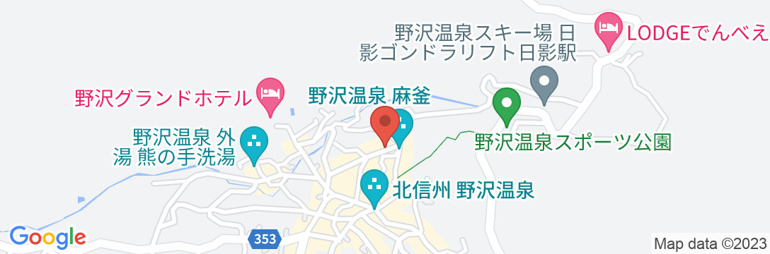 野沢温泉 村のホテル 住吉屋の地図