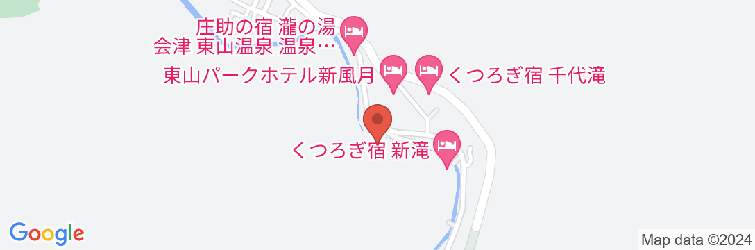 会津東山温泉 向瀧の地図