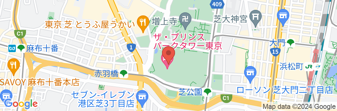 ザ・プリンス パークタワー東京の地図