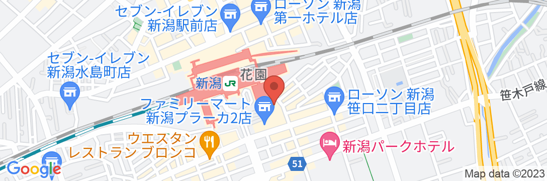 アートホテル新潟駅前の地図