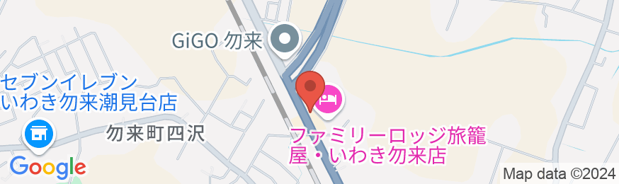 ファミリーロッジ旅籠屋・いわき勿来店の地図