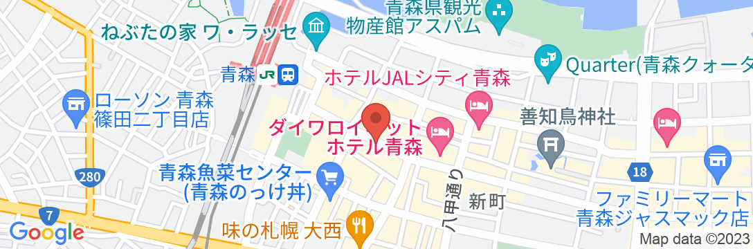 ホテルマイステイズ青森駅前の地図