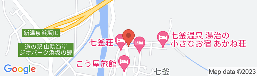 七釜温泉 安楽荘の地図