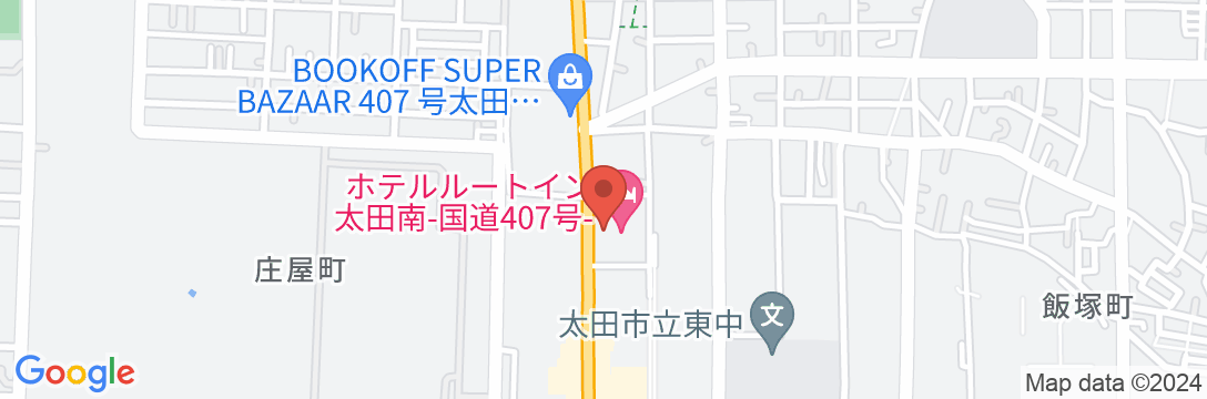 ホテルルートイン太田南-国道407号-の地図