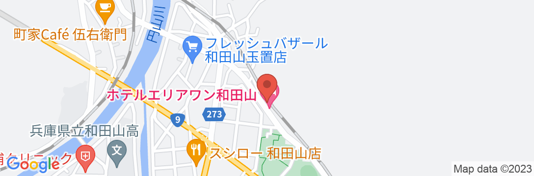ホテルエリアワン和田山(ホテルエリアワングループ)の地図