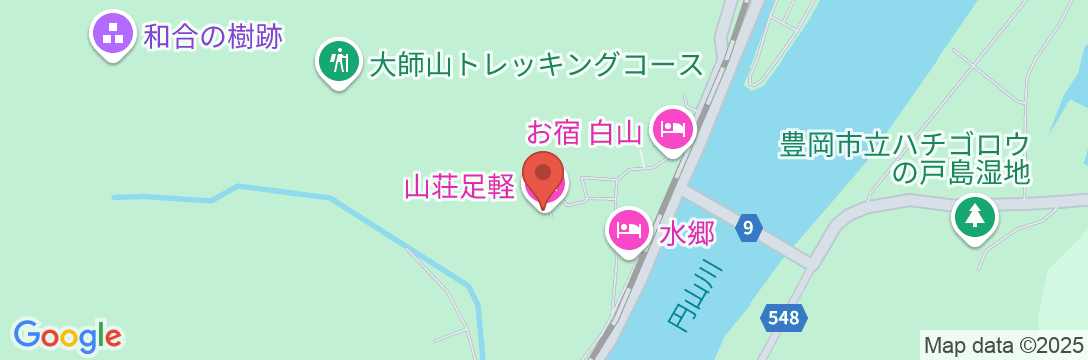 城崎温泉 山荘 足軽旅館の地図