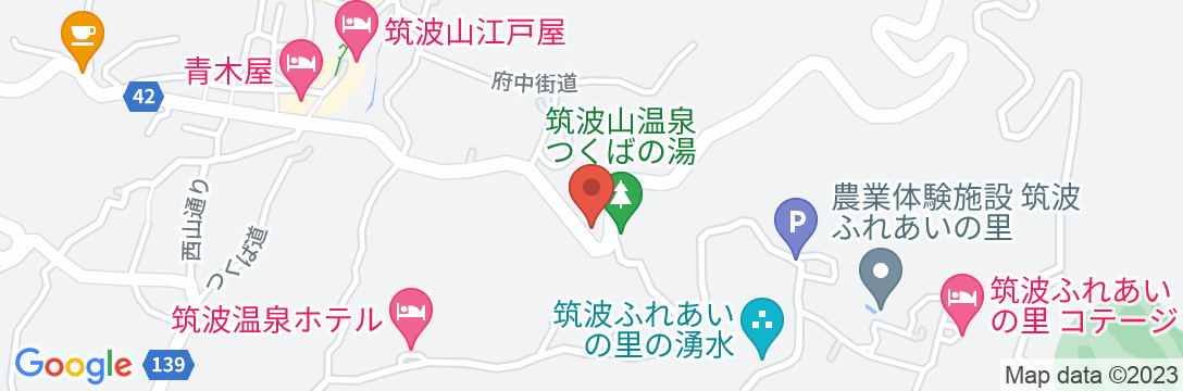 筑波山温泉 ホテル一望の地図