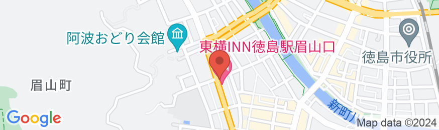 東横INN徳島駅眉山口の地図