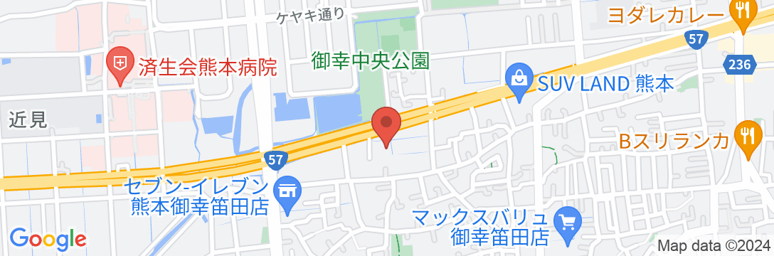 チサンイン熊本御幸笛田の地図