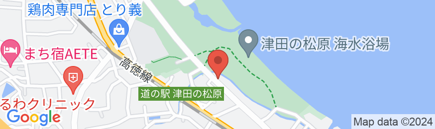 じゃこ丸パーク津田(国民宿舎松琴閣 クアパーク津田)の地図