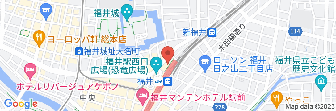 ホテルルートイン福井駅前の地図