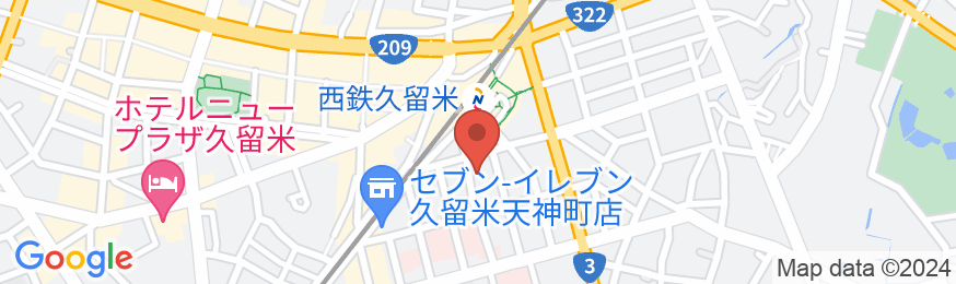 東横INN西鉄久留米駅東口の地図