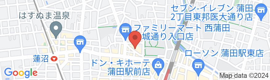 高濃度炭酸泉 梅屋敷の湯 スーパーホテル東京・JR蒲田西口の地図