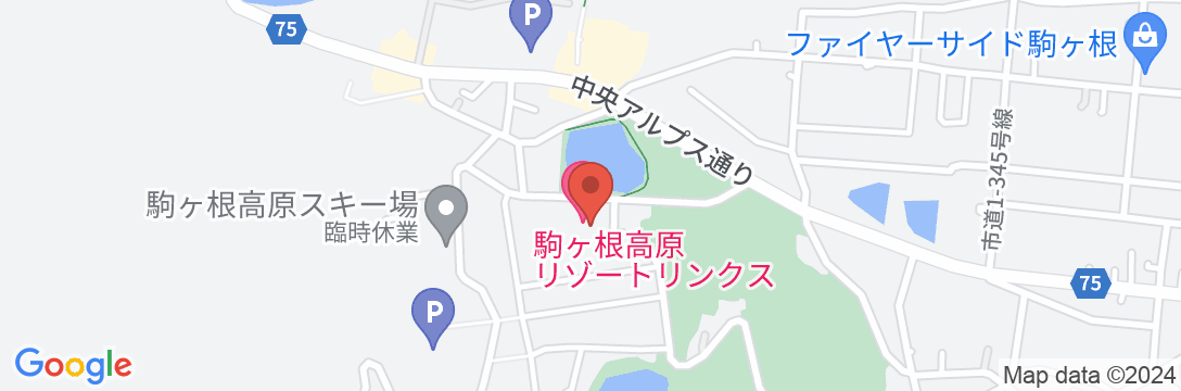 早太郎温泉 駒ヶ根高原リゾートリンクスの地図