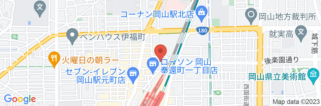 東横INN岡山駅西口右の地図