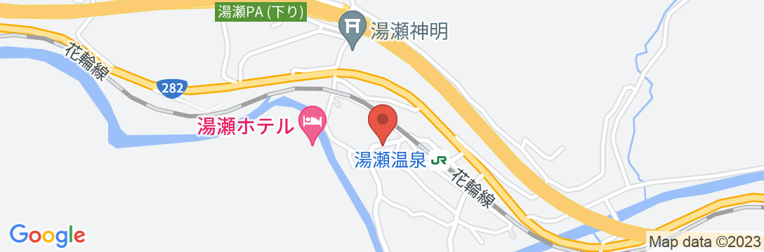 亀の井ホテル 秋田湯瀬の地図