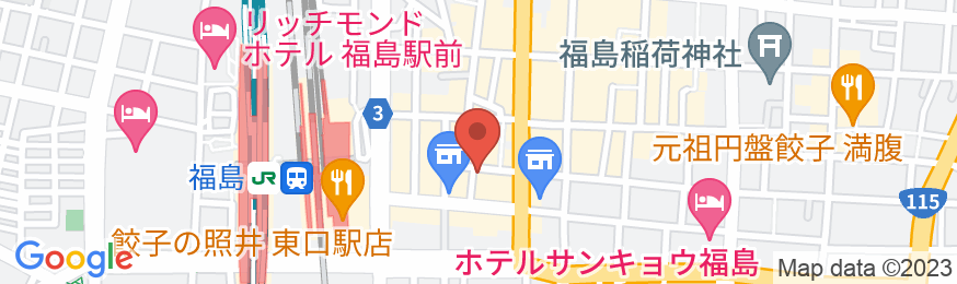 ホテル ミルニュイ福島の地図